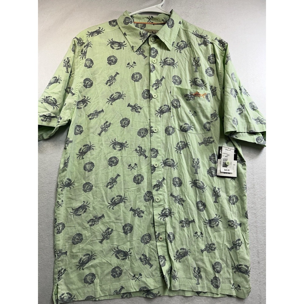 Salt Life Men's Size Medium NWT Graphic Print Cotton‎ Button-Up Shirt